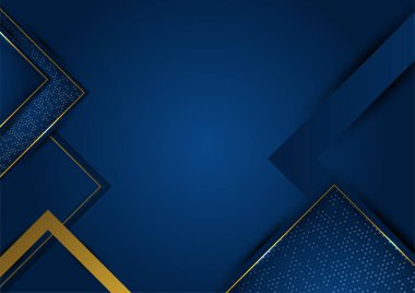 Abstract blue and gold presentation background design
