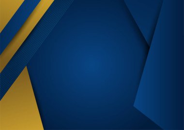 Abstract blue and gold presentation background design