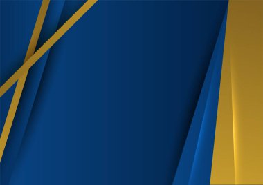 Abstract blue and gold presentation background design