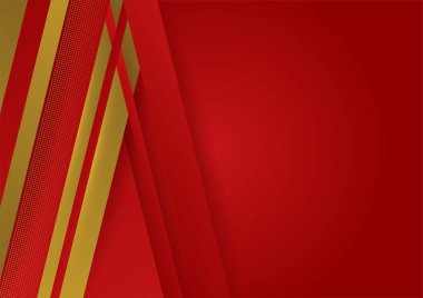 Abstract red and gold presentation design background