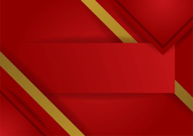 Abstract red and gold presentation design background