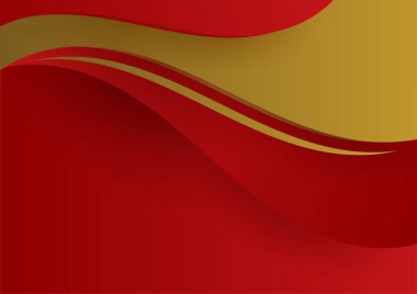 Abstract red and gold presentation design background