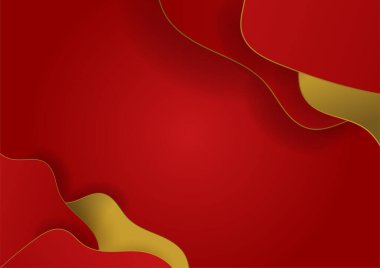 Abstract red and gold presentation design background