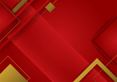 Abstract red and gold presentation design background