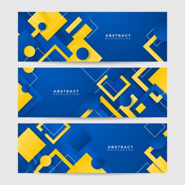 Çizgili mavi ve sarı turuncu arka plan. Vektör soyut arkaplan dokusu tasarımı, parlak poster. Soyut arka plan modern hipster fütüristik grafik. Doku ile çok katmanlı etki.