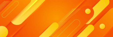 Modern turuncu geometrik soyut afiş arka plan tasarımı. İş dünyası, şirket, kurum, parti, şenlik, seminer ve görüşmeler için uygun.