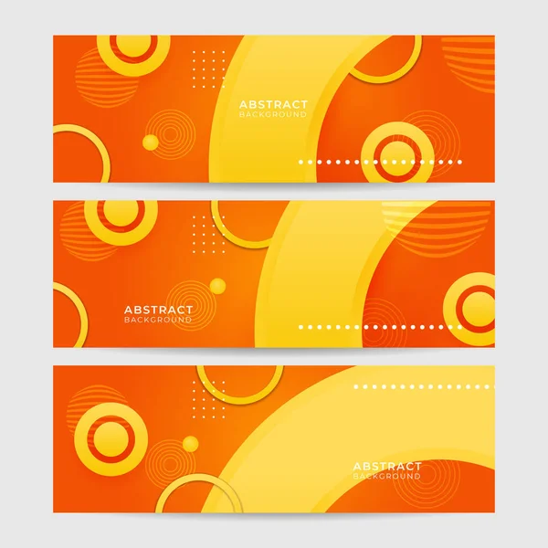 Σύγχρονη Πορτοκαλί Κίτρινο Γεωμετρικό Αφηρημένο Banner Σχεδιασμό Φόντου Διάνυσμα Αφηρημένη — Διανυσματικό Αρχείο