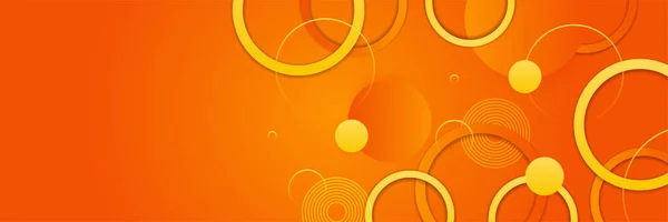 モダンなオレンジ黄色の幾何学抽象的なバナーの背景デザイン ベクトル抽象グラフィックデザインバナーパターン背景テンプレートイラスト — ストックベクタ