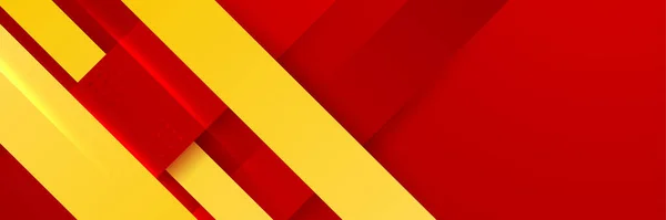 Rojo Naranja Amarillo Gradiente Abstracto Formas Geométricas Banner Fondo Brillo — Vector de stock