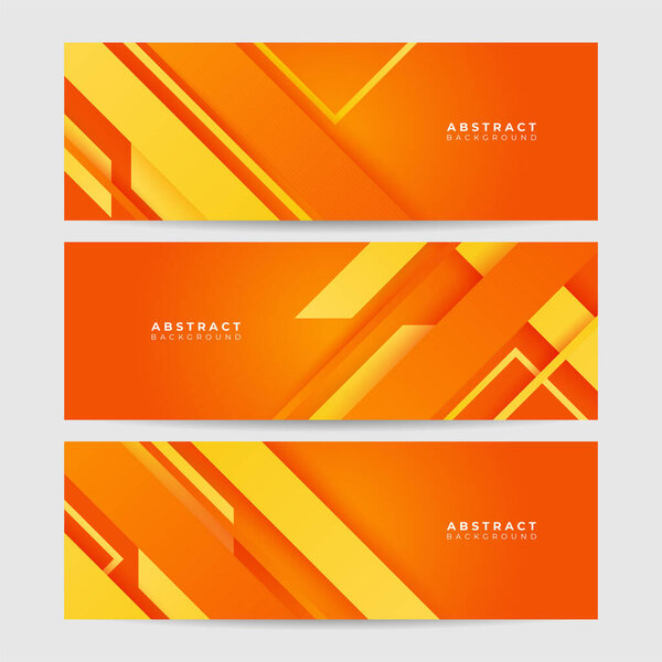 Современный оранжевый желтый геометрический абстрактный дизайн баннера. Костюм для бизнеса, корпоратива, учреждения, вечеринки, праздника, семинарии и переговоров.