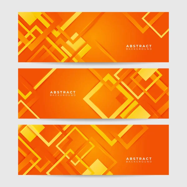 Σύγχρονη Πορτοκαλί Κίτρινο Γεωμετρικό Αφηρημένο Banner Σχεδιασμό Φόντου Κοστούμια Για — Διανυσματικό Αρχείο