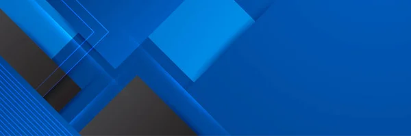 Preto Azul Abstrato Banner Fundo —  Vetores de Stock