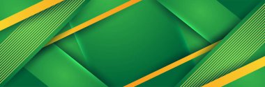 Yeşil ve sarı soyut afiş arkaplanı