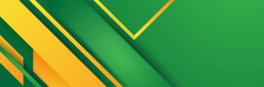 Yeşil ve sarı soyut afiş arkaplanı