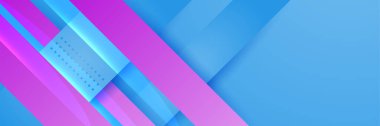 Mavi pembe ve mor soyut afiş arkaplanı
