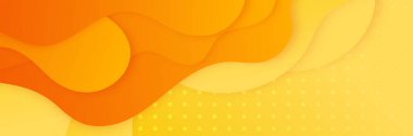 Orange yellow abstract background geometry shine and layer element vector for presentation design. Suit for business, corporate, institution, party, festive, seminar, and talks.