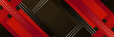 Siyah ve kırmızı soyut afiş arkaplanı
