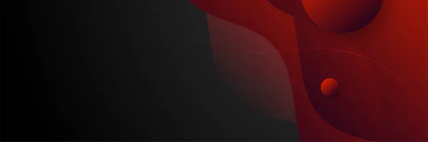 Černé Červené Abstraktní Banner Pozadí — Stockový vektor