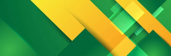 Fundo Banner Abstrato Verde Amarelo —  Vetores de Stock