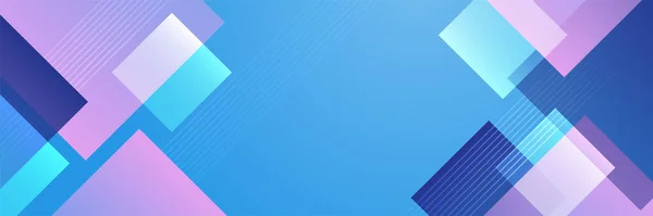 Fondo Banner Abstracto Azul Rosa Púrpura — Vector de stock