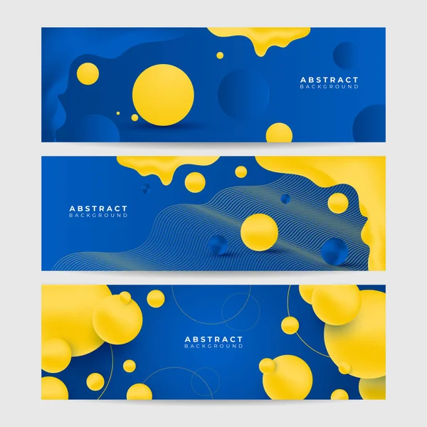 Blauer Hintergrund Mit Orangefarbener Und Gelber Farbkomposition Abstrakter Form Abstrakter — Stockvektor