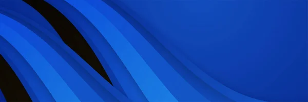 Schwarz Und Blau Abstrakten Banner Hintergrund — Stockvektor