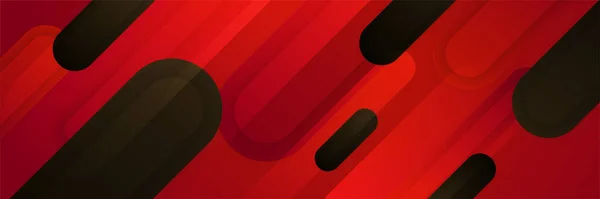 Fekete Piros Elvont Banner Háttér — Stock Vector