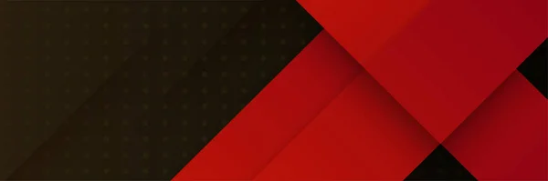 Schwarz Und Rot Abstrakten Banner Hintergrund — Stockvektor