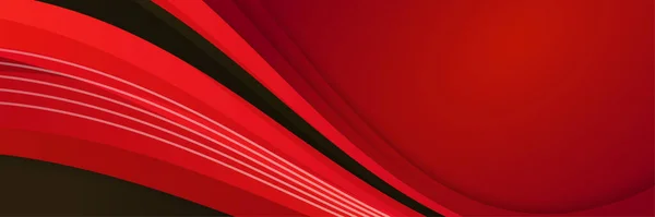 Fondo Banner Abstracto Negro Rojo — Vector de stock