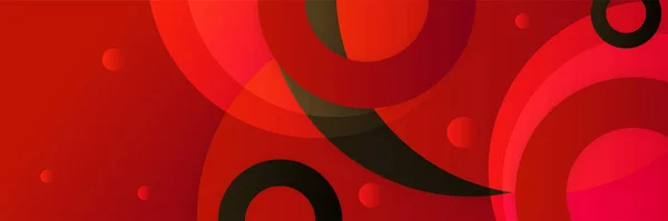 Fondo Banner Abstracto Negro Rojo — Archivo Imágenes Vectoriales