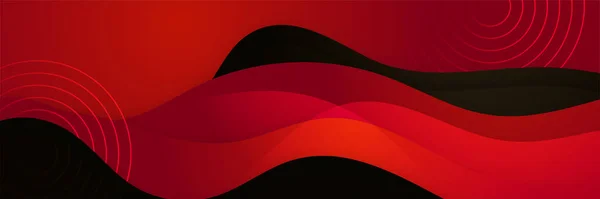 Fondo Banner Abstracto Negro Rojo — Archivo Imágenes Vectoriales
