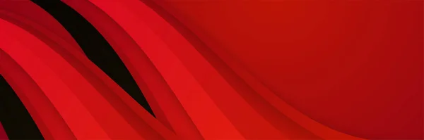 Schwarz Und Rot Abstrakten Banner Hintergrund — Stockvektor