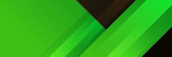 Grön Och Svart Abstrakt Banner Bakgrund — Stock vektor