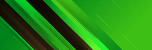 Fondo Banner Abstracto Verde Negro — Vector de stock