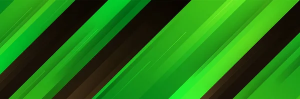 Fundo Banner Abstrato Verde Preto — Vetor de Stock