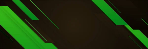 Grüne Und Schwarze Abstrakte Banner Hintergrund — Stockvektor