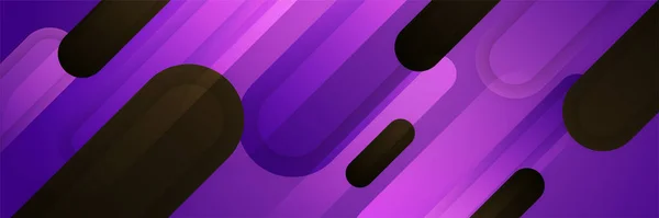 Fondo Banner Abstracto Púrpura Negro — Vector de stock