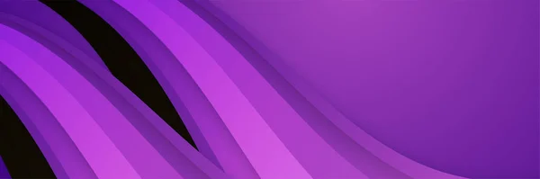 Roxo Preto Abstrato Banner Fundo — Vetor de Stock