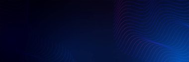 Soyut koyu mavi modern fütürist bilim teknolojisi yüksek teknoloji soyut koyu mavi renkli tasarım afişi. Vektör soyut grafik tasarım sancak deseni arkaplan ağ şablonu.