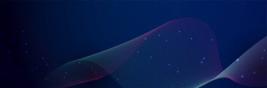 Soyut koyu mavi modern fütürist bilim teknolojisi yüksek teknoloji soyut koyu mavi renkli tasarım afişi. Vektör soyut grafik tasarım sancak deseni arkaplan ağ şablonu.