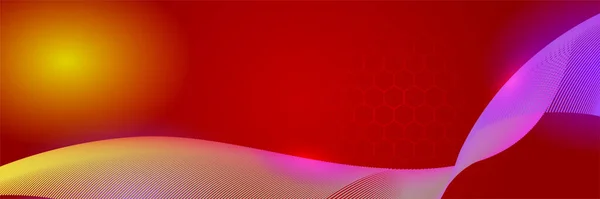 未来的な技術デジタル抽象的な赤カラフルなデザインのバナー 粒子と波の形状を持つ抽象的な赤いバナーの背景 ベクトル抽象グラフィックデザインバナーパターン背景Webテンプレート — ストックベクタ