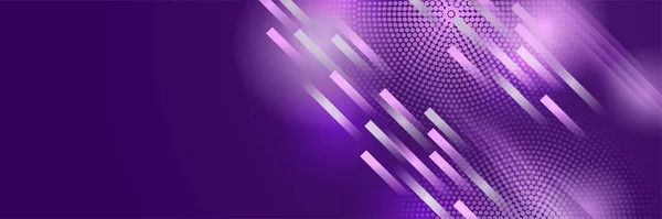 紫色和粉色技术横幅背景 — 图库矢量图片