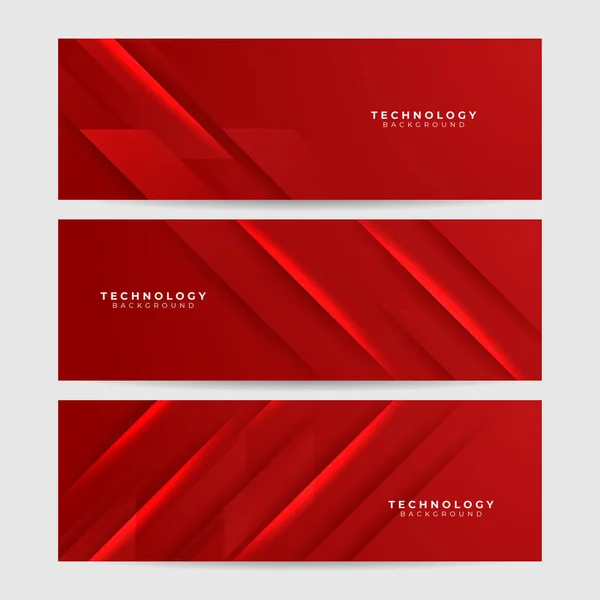 Tecnologia Futurista Digital Abstrato Vermelho Colorido Design Banner Abstrato Fundo — Vetor de Stock