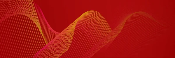 Banner Diseño Colorido Abstracto Digital Tecnología Futurista Fondo Banner Rojo — Vector de stock