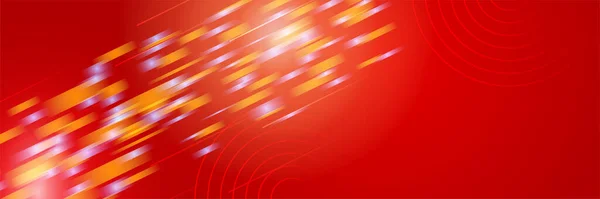 Abstract Red Futuristic Technology Network Science Tech Banner Background Vector — Vetor de Stock