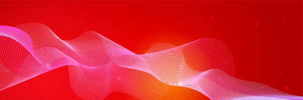 Abstract Red Futuristic Technology Network Science Tech Banner Background Vector —  Vetores de Stock