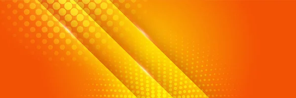モダンなカラフルなバナーテンプレート 黄色とオレンジのバナーデザイン 未来的な技術科学の背景デザインです 黄色のオレンジベクトル抽象グラフィックデザイン バナーパターン背景テンプレート — ストックベクタ