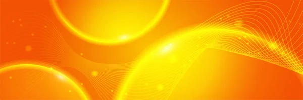 Modern Colorful Banner Template Yellow Orange Banner Design Futuristic Technology — Stock Vector
