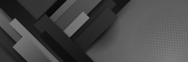 Black abstract banner background