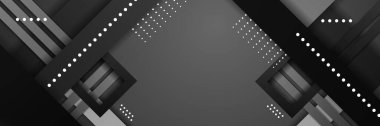 Black abstract banner background